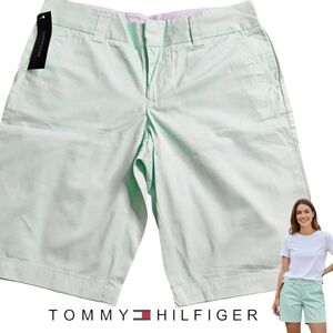 Tommy Hilfiger NWT Soft Jade Green Women's Bermuda Shorts High Rise Size 6